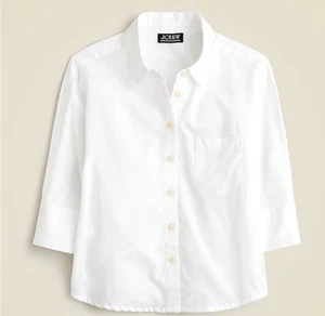 Neu mit Etikett! J.Crew Cropped Herringbone Twill Button-Up Hemd. Größe 00. 98 $. CD024 - Bild 1 von 4