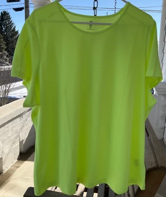 Camiseta Ideology Mujer Talla 3X Manga Corta Top Amarillo Neón Dri fit/Rapidry Foto 1 de 4