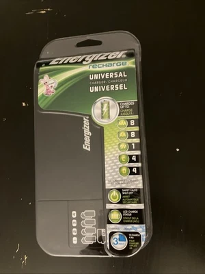 Energizer Recharge Black Universal (AA/AAA/4C/4D/9V) NiMH Battery Charger NEW - Image 1 of 3