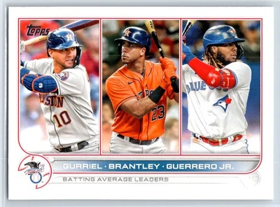 Líderes de bateo 2022 Topps AL Gurriel Brantley Vladimir Guerrero Jr. #165 Foto 1 de 2