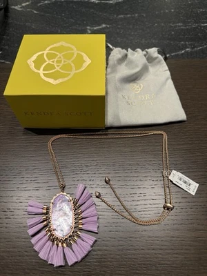 Collar Kendra Scott Betsy Nuevo con Etiquetas Color Oro Rosa Y Lila Foto 1 de 4