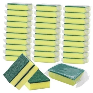 30 Pack Kitchen Sponges Individually Wrapped, Non-Scratch Scouring Pads Bulk - Picture 1 of 7
