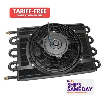 Derale DER12733 Tube Type Aluminum Fluid Cooler and Fan Universal Performance Pa - Image 1 of 4