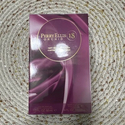 PERRY ELLIS 18 ORCHID Mujer 2 Piezas Set de Regalo Eau de Parfum 1.7 OZ + Spray Corporal 4 OZ Foto 1 de 2