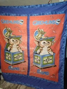 💥Rare💥Vtg 1984 Gizmo Gremlins Movie Blanket Warner Bros 80s See Photos 78"X90" - Picture 1 of 6