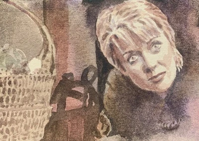 ACEO Samantha Carter Original Watercolor sketch card Stargate SG1 - Image 1 of 2