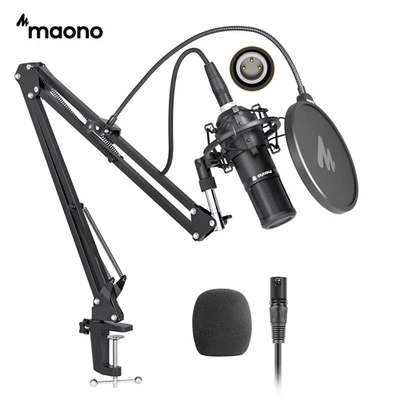 XLR Condenser Microphone Kit Professional Cardioid Vocal Studio Recording Mic fo - Image 1 of 4