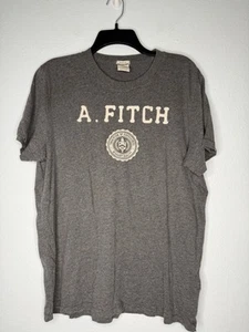Mens Vintage Abercrombie & Fitch Muscle Gray Embroidered T Shirt Size XL Y2K - Picture 1 of 4