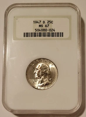 1947 D Washington Quarter MS67 NGC OH Toning - Image 1 of 4