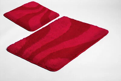Badematte Badteppich Mikrofaser Badvorleger WC-Vorleger Bad 2 tlg. versch. Farbe - Bild 1 von 4