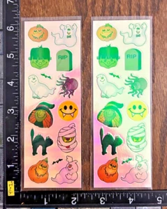 HALLOWEEN, PUMPKINS, GHOST, FRANKY & MORE, 2 SHEETS BEAUTIFUL STICKERS #CATS06 - Picture 1 of 2
