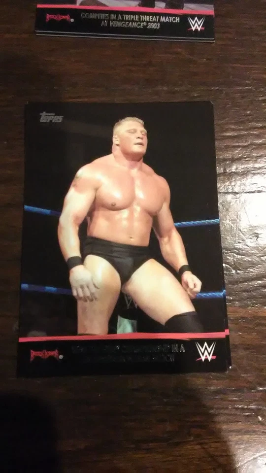 2016 Topps WWE Champions Spotlight Brock Lesnar 15 Wins WWE Title In Ironman - Image 1 of 1