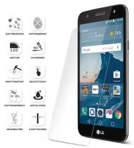 Für LG X Displayschutzfolie [9H Härte] Hartglas Klar - Bild 1 von 7