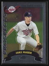2002 Topps Traded & Rookies #T252 Jake Mauer     RC Minnesota Twins Card