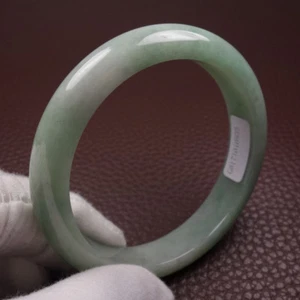 Brazalete Brazalete 57mm Certificado Grado A 100% Natural Jadeíta Verde Jade Y2858 - Imagen 1 de 12