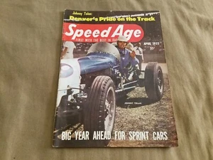 Vintage SPEED AGE MAGAZINE - The Best in Racing - April, 1955 Edition VG - Bild 1 von 5
