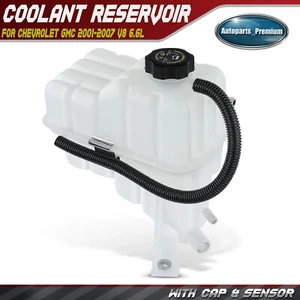 Front Engine Coolant Overflow Reservoir Tank w/ Cap & Sensor for Chevrolet GMC - Picture 1 of 10