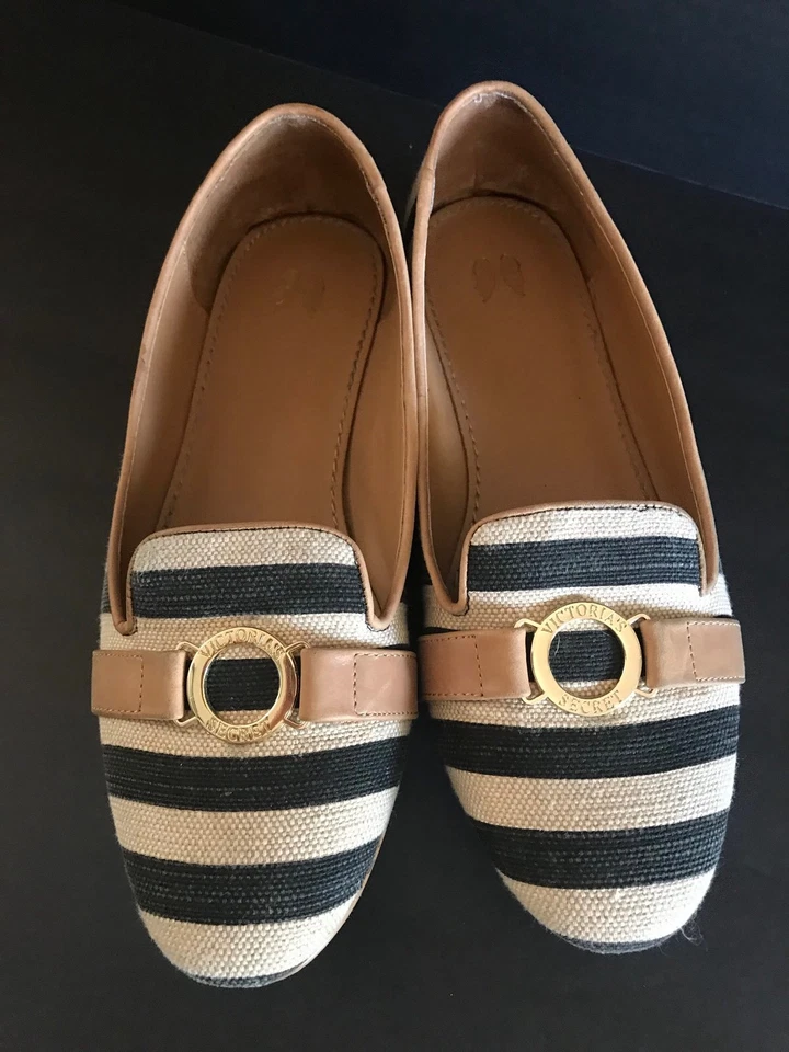 MOCASINES VICTORIA’S SECRET TOSTADOS/NEGRO, ZAPATOS PLANOS TALLA 8 M Foto 1 de 4