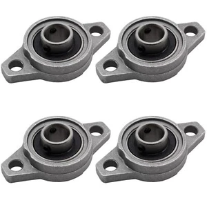 4pcs Pillow Block Bearing 10mm/0.39inch Id Zinc Alloy Flange Mounted Selfalignme - Picture 1 of 5