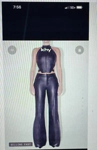 KHY Drop 1 Faux Leather Pants Sz Med Kylie Jenner NEW!!! Sexy!! - Picture 1 of 3