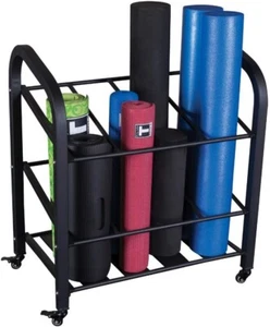 Body-Solid Foam Roller and Yoga Mat Storage Cart | GYR500 | Black - Picture 1 of 6