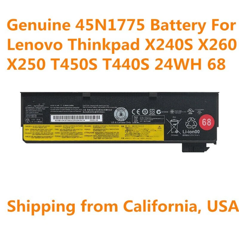 Batería x240 Original para Thinkpad T440 T440s T450 T450s T460 X250 X260 X270 Foto 1 de 4