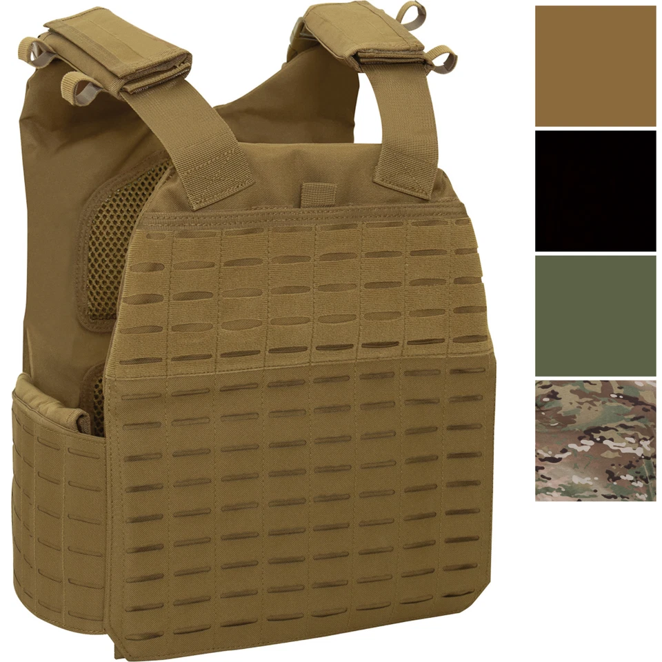 Colete transportador de placas Rothco MOLLE corte tático a laser ajustável combate modular - Imagem 1 de 1