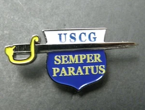 Distintivo spilla bavero scudo USCG veterano spada Semper Paratus guardia costiera 1,6 x 3/4 - Foto 1 di 1