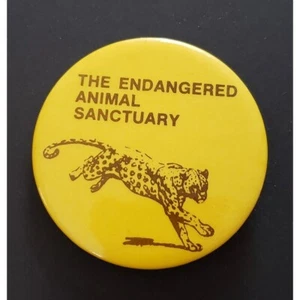 El Santuario de Animales en Peligro de Extinción Leopardo 2.25" Redondo Pin Botón Trasero - Imagen 1 de 2