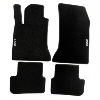 For Mercedes-Benz CLA 2014-2025 Car Floor Mats Velour Black Waterproof Liners - Image 1 of 4