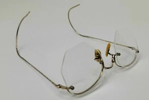 Antiguas gafas bifocales Shuron 1/10 rellenas de oro 12 K con borde de reloj completo - Imagen 1 de 12