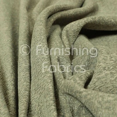 New Silver Blue Soft Hopsack Thick Chenille Curtains Upholstery Material Fabrics - Image 1 of 3