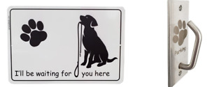 Dog Leash Hook Holder Stainless Steel Heavy Duty Wall Mounted & Dog Parking Sign