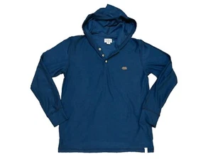 Lucky Brand Henley Shirt Boys Medium Blue Pullover Hoodie Performance Stretch - Picture 1 of 15