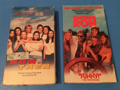 CAPTAIN RON & NOW & THEN VHS Tapes Lot of 2 Classic Movies KURT RUSSELL M SHORT - Image 1 of 3