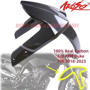 2018-2023 For KTM Duke 790 100% Carbon Fiber Front Fender Tire Hugger Mud Guard - Picture 1 of 12
