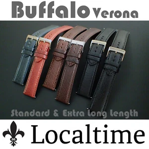 LIQUIDACIÓN Correa de reloj italiana de cuero de becerro Verona de 16 mm-24 mm estándar y X largo - Imagen 1 de 20