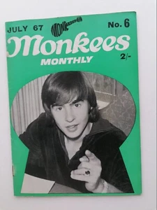 THE MONKEES ORIGINAL MONTHLY No 6 JULY 1967 - Imagen 1 de 2