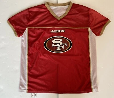 Camiseta de fútbol bandera de los 49ers de San Francisco Play adulto talla M Foto 1 de 4