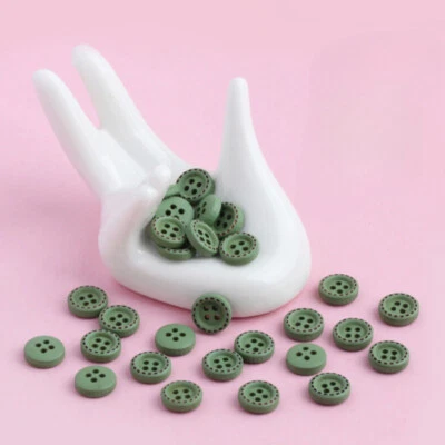 50x Wood Buttons Round for Dress Shirt Trimming Craft Sewing Buttons Supplies  - Image 1 of 4