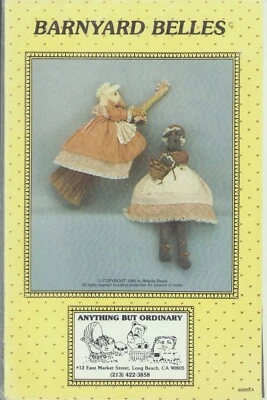 Chicken Mouse Goose Moose Barnyard Belles Broom Covers Dolls Sewing Pattern OOP - Image 1 of 4