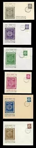 ISRAELE 1950 3RD MONETE MERED-2 #38-43 FDC 6 COPERTINE 2 - Foto 1 di 1
