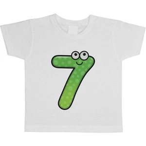 'Happy Number Seven' Children's / Kid's Cotton T-Shirts (TS029397) - Picture 1 of 9