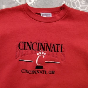 Vintage UC Cincinnati Bearcats Sweatshirt Herren L rot Y2K NCAA - Bild 1 von 10