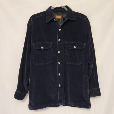 Camisa De Colección Desteñida Gloria Años 90 Para Hombre Ancha Pana Azul Pana Botones Talla M Grunge  Foto 1 de 4