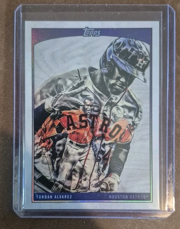 2022 Topps X Lauren Taylor Yordan Alverez Purple Rainbow Foil 20/25 + 43 Bonus - Image 1 of 4