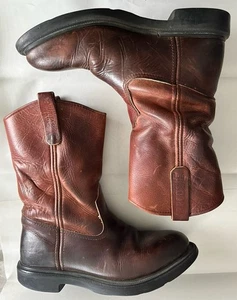 Red Wing Pecos Herren Größe 7,5 EE Rot/Braun Leder Zum Überziehen Cowboy Western Stiefel - Bild 1 von 12
