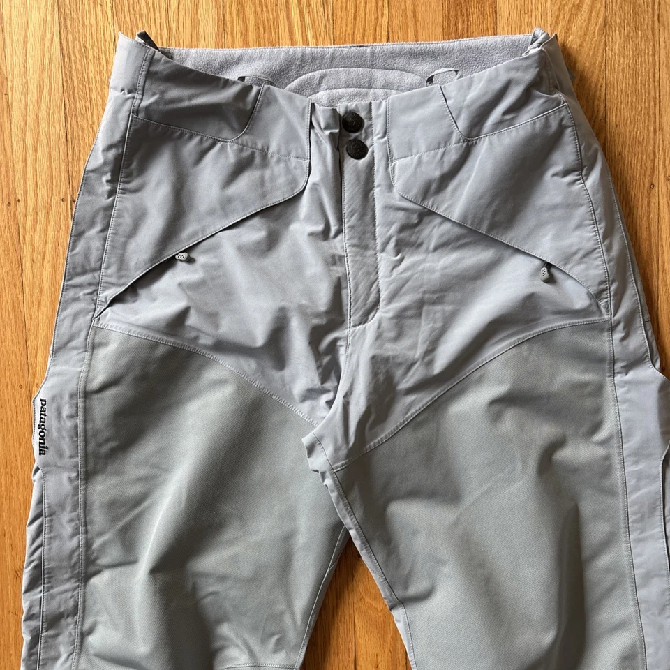 Женские зимние лыжные штаны Patagonia 14 / большие светло-серые сбоку на молнии с подкладкой - Изображение 1 из 4