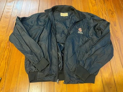 Vintage Houston Gambler's USFL Windbreaker, Size XL Black Broken Zipper Jacket - Image 1 of 4