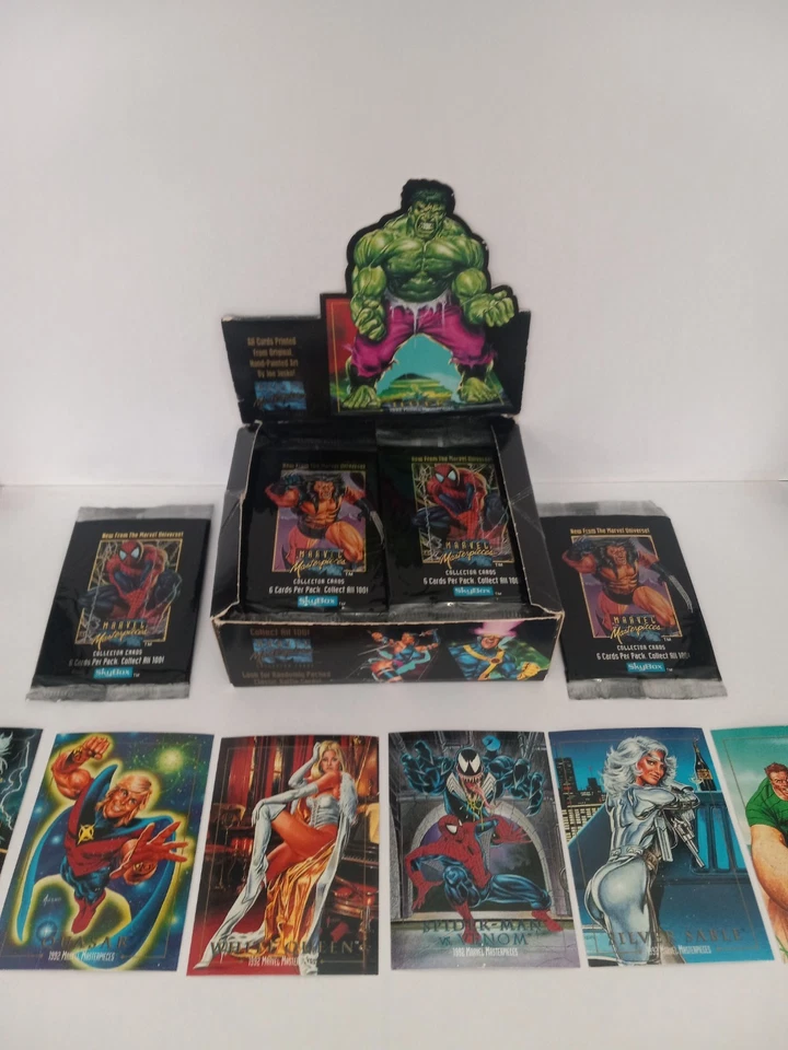 CAJA NUEVA Y PROBADA 1 paquete sellado 1992 obras maestras de Marvel Joe Jusko en estado bastante bueno/casi nuevo Foto 1 de 4